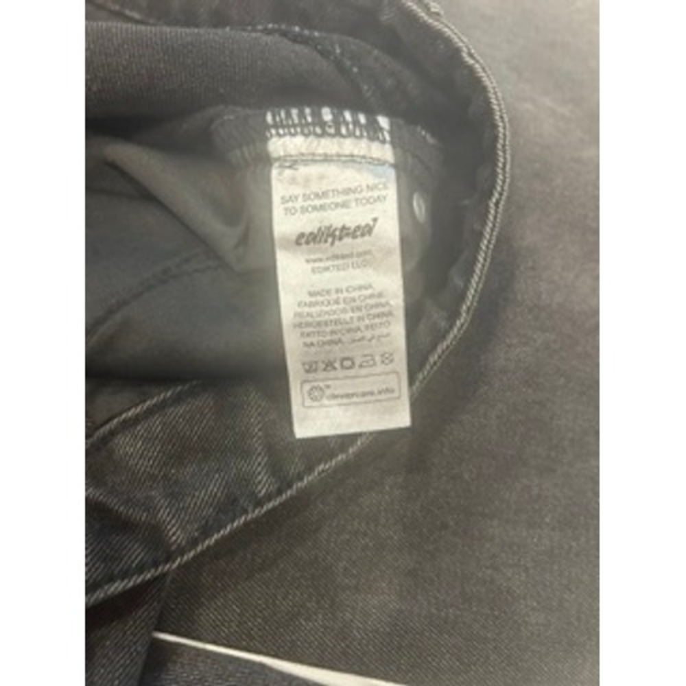 Edikted Wide Leg Jeans Charcoal Gray Denim Relaxed Fit XL - Picture 8 of 8